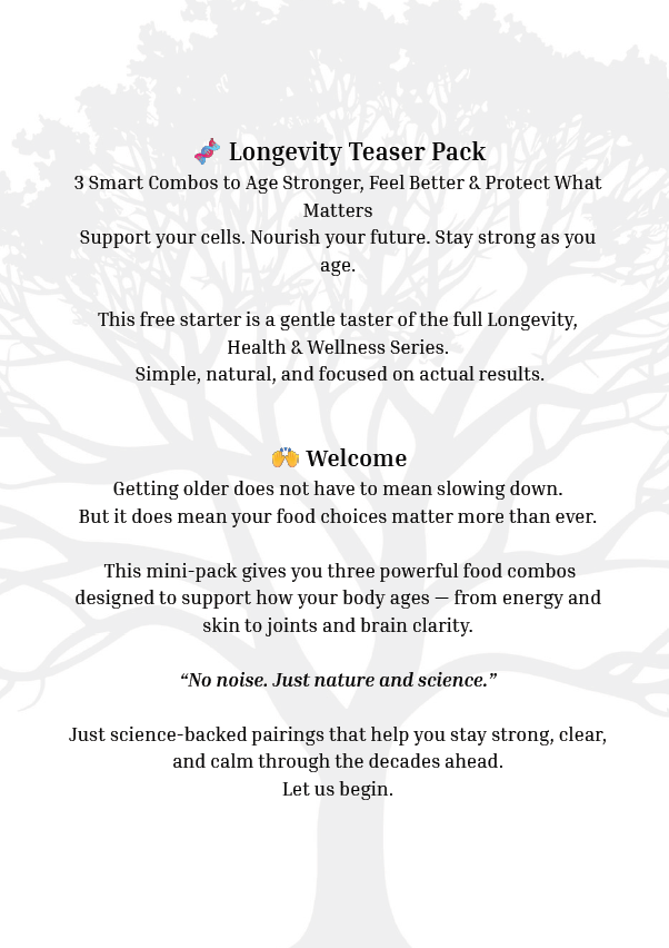 Longevity Teaser Pack – Age Well, Feel Strong, Stay Sharp (Free Download)