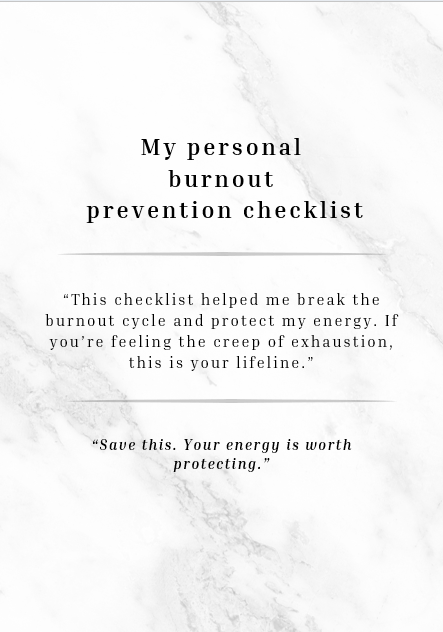 My Personal Prevention Checklist - (Free Download)