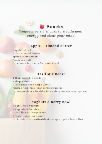 🍽️ Brain-Fuel Recipes (Free Bonus Pack)