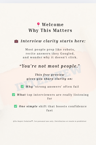 Interview Clarity Starter – (Free Download)