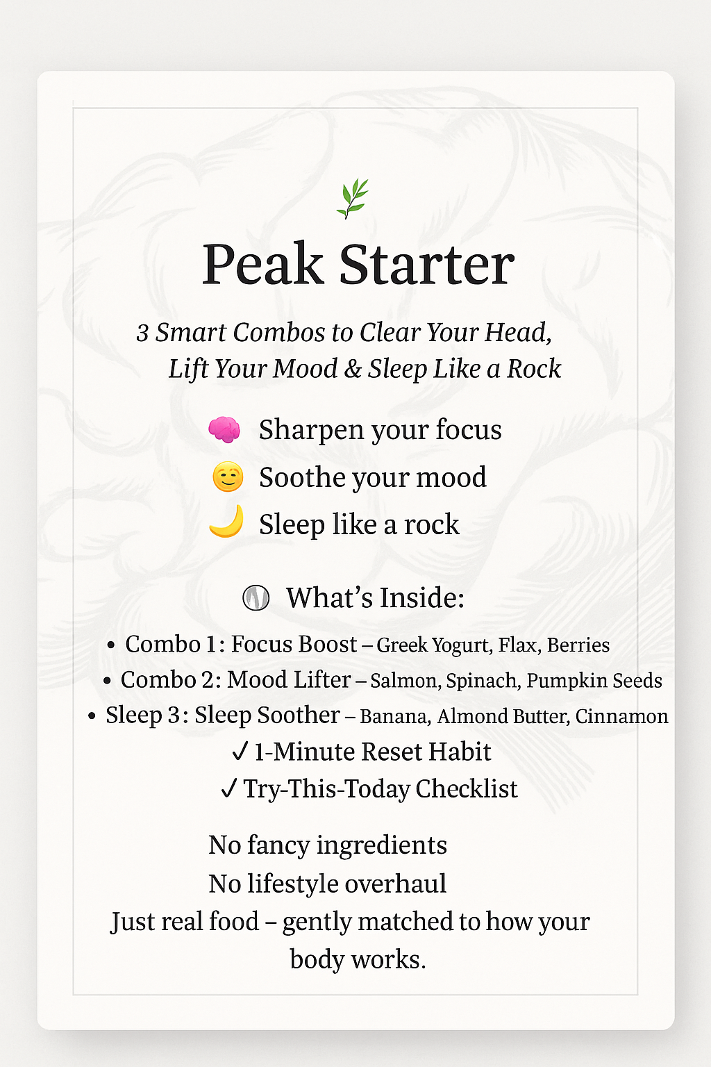 Brain, Mood & Sleep Combos - Peak Starter (Free Download)